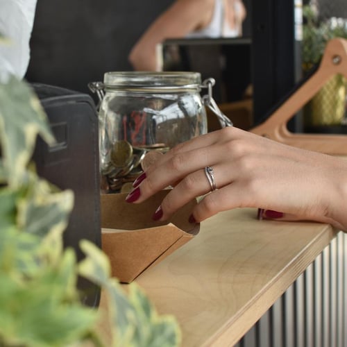 Goldenes Ringset mit Diamant Hera