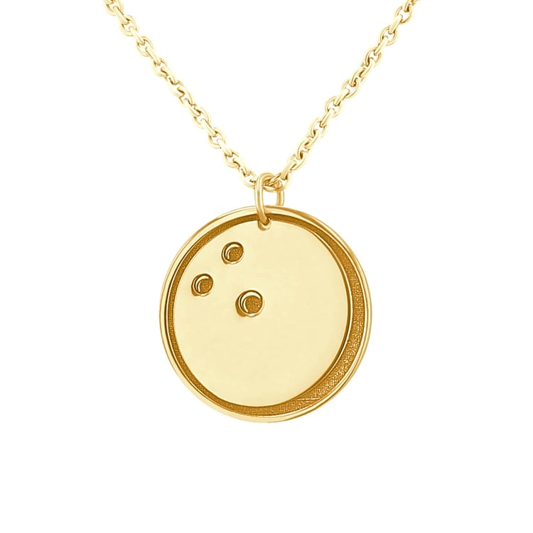 Silberner Anhänger Bowlingkugel mit Gravur Ihrer Wahl Bowling 124015