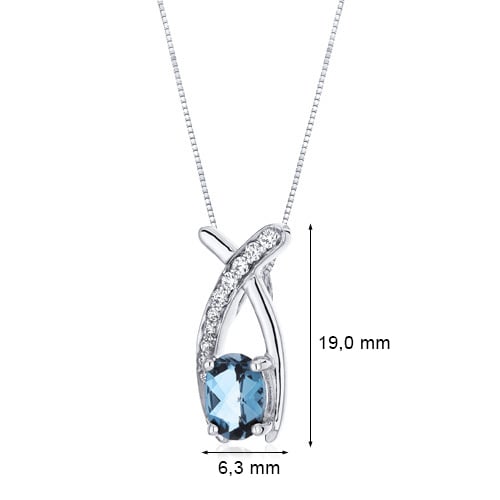 Anhänger mit Topas und Zirkonia in Silber 39853