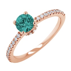 Goldring mit Smaragden und Diamanten Prisha
