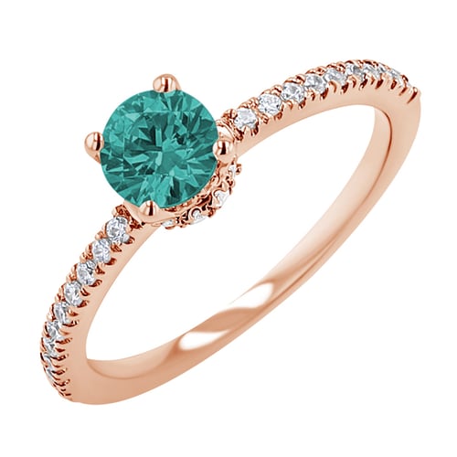 Goldring mit Smaragden und Diamanten Prisha
