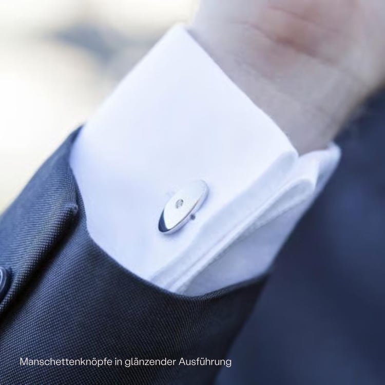 Silber-Manschettenknöpfe mit Diamanten Obert 165360