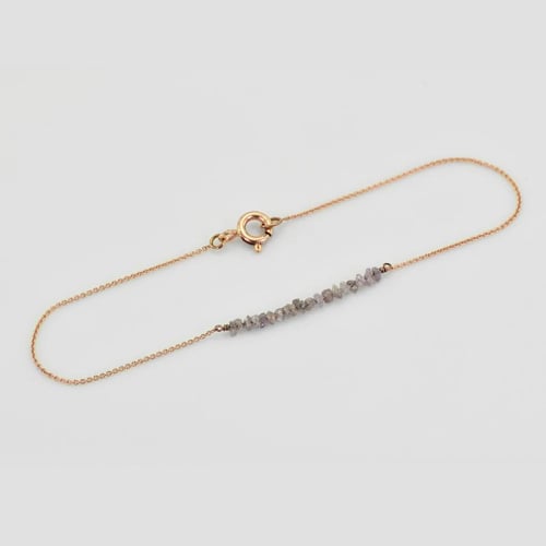 Armband aus Gold mit rosa ungeschliffenen Diamanten Benaty
