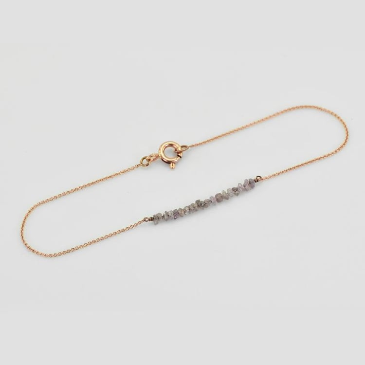 Armband aus Gold mit rosa ungeschliffenen Diamanten Benaty 38653