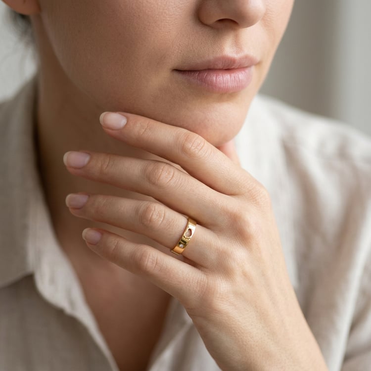 Silberring mit Gravur und Diamant Anaya 170251