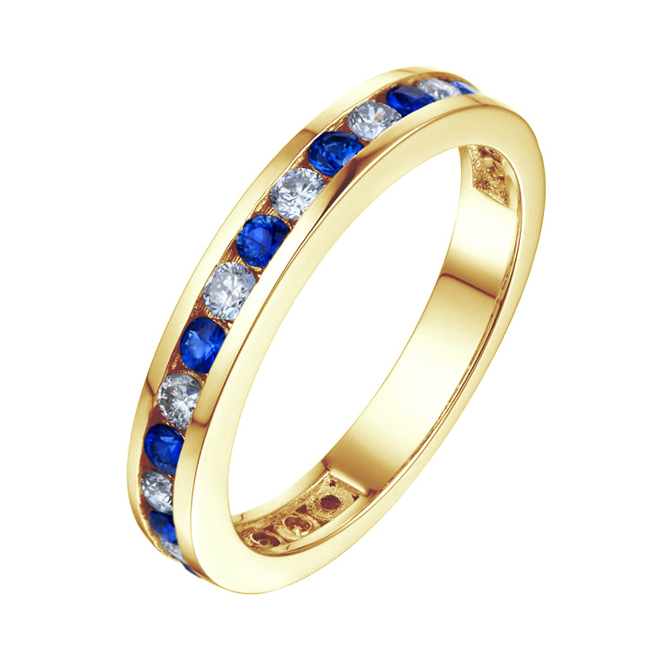 Goldring mit Saphiren und Diamanten Rinus 86480