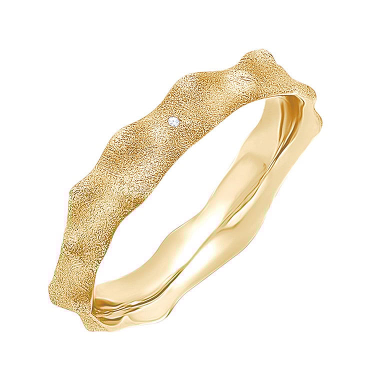 Eheringe mit goldenen Diamanten Spikes 153821