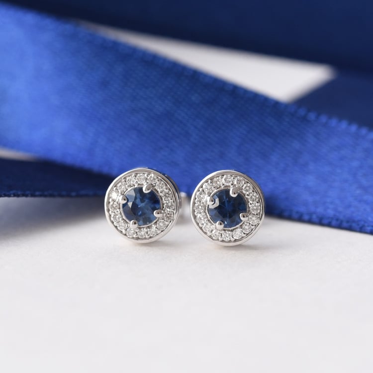 Ohrringe mit Saphiren und Diamanten Idelle 78526