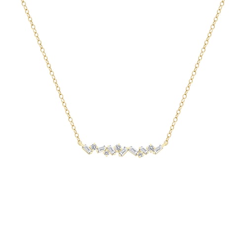 Kette mit Baguette-Diamanten Manu