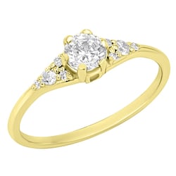 Verlobungsring mit Buchstaben und Lab Grown Diamanten Diana