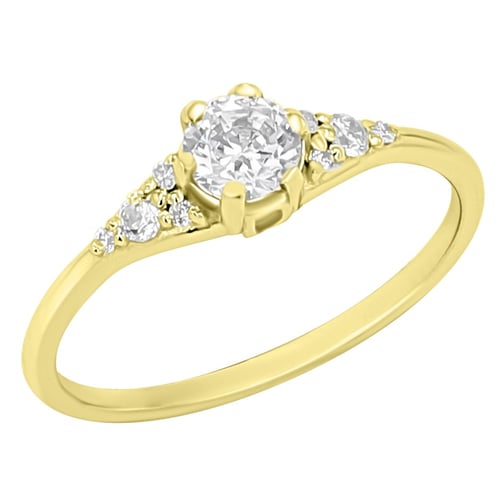 Verlobungsring mit Buchstaben und Lab Grown Diamanten Diana