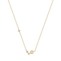 Goldene Halskette mit Opal und Saphiren Noela