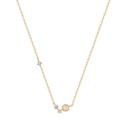 Goldene Halskette mit Opal und Saphiren Noela