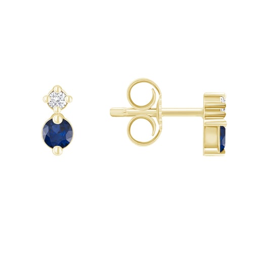 Minimalistische Ohrringe mit Saphiren und Diamanten Durante