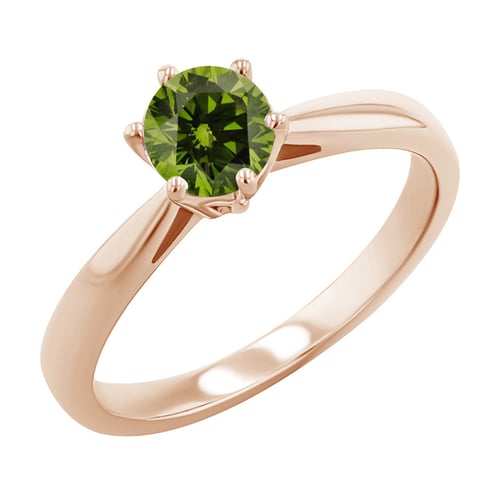 Verlobungsring mit grünem Diamant Sati