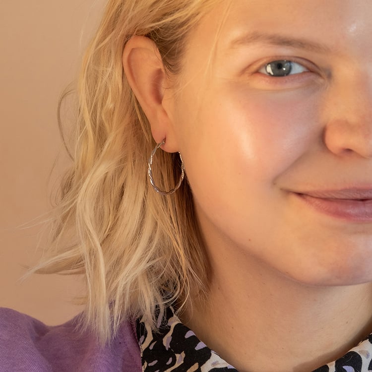 Ringohrringe aus Silber Kenan 99139