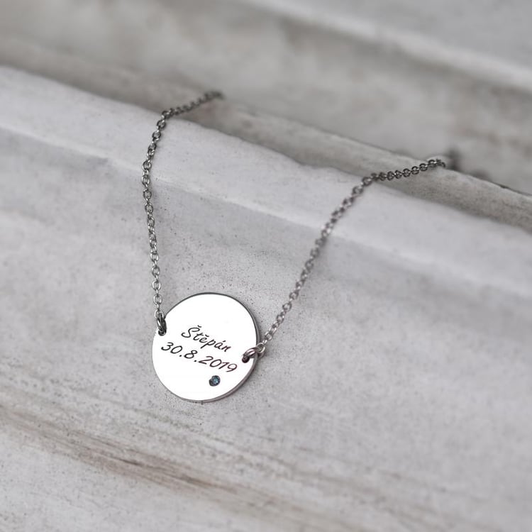 Armband aus Platin mit blauem Diamant und Gravur Shalek 70501