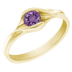 Goldring mit lila Amethyst Aliena
