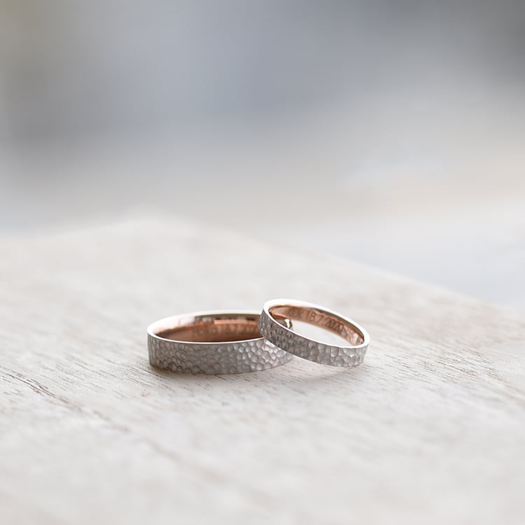 Mehrfarbige Eheringe aus Gold Pate 58728