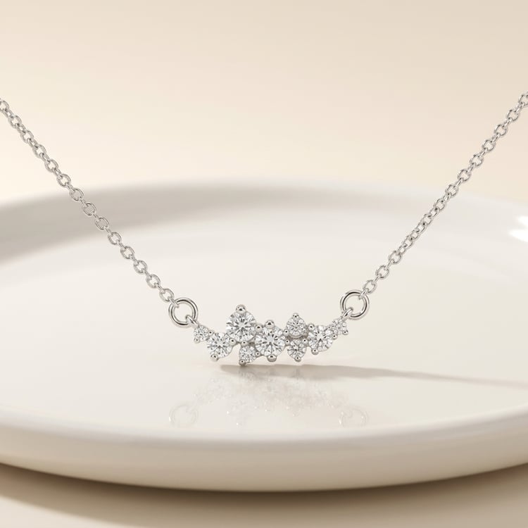 Goldene Cluster-Kette mit Diamanten Kianna 169724