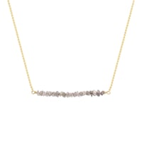 Goldener Choker mit rosa ungeschliffenen Diamanten Wandalee