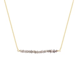 Goldener Choker mit rosa ungeschliffenen Diamanten Wandalee