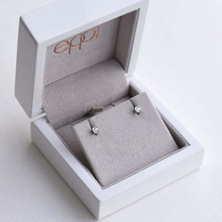 Diamantohrringe mit Diamanten in Bezelfassugn Ammanda 78417