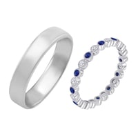Eheringe mit Diamanten und Saphiren Catalin