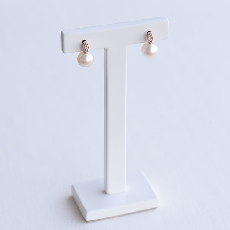 Perlenohrringen in Silber mit Diamanten Holis 73855