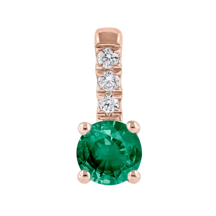 Romantischer Anhänger mit Smaragd und Lab Grown Diamanten Dai 169436