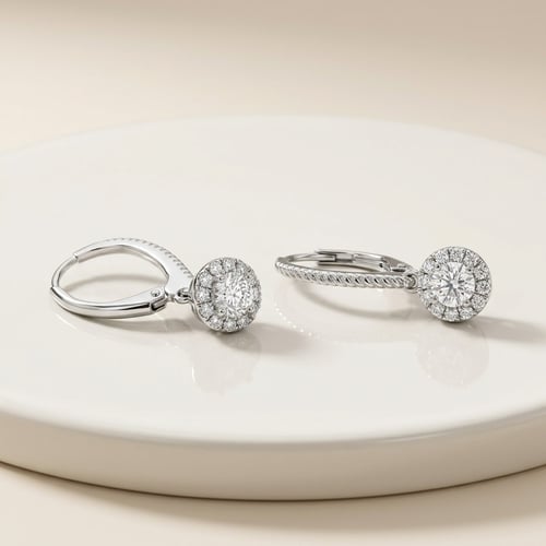 Silberne Ohrringe mit Lab Grown Diamanten Mona