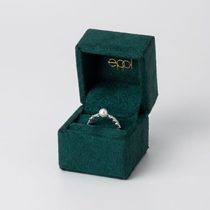 Silberring mit weißer Perle und Zirkonia Jaya