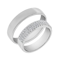 Trauringe aus Platin mit Diamanten Muttial