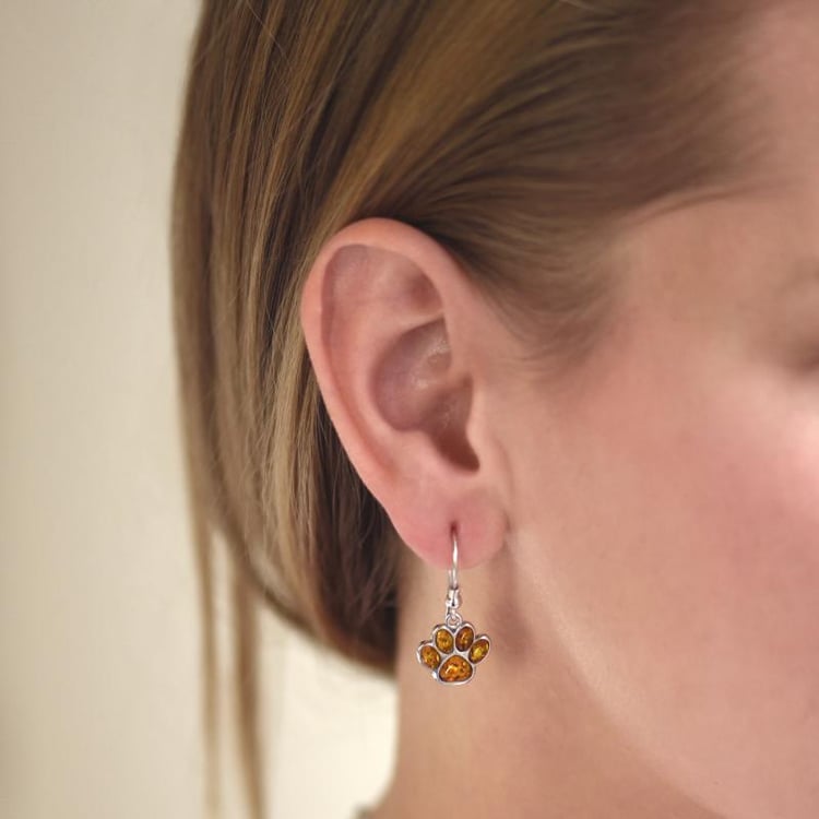 Ohrringe mit Bernsteinen 52055