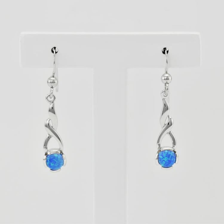 Ohrringe mit blauen Opalen 17849