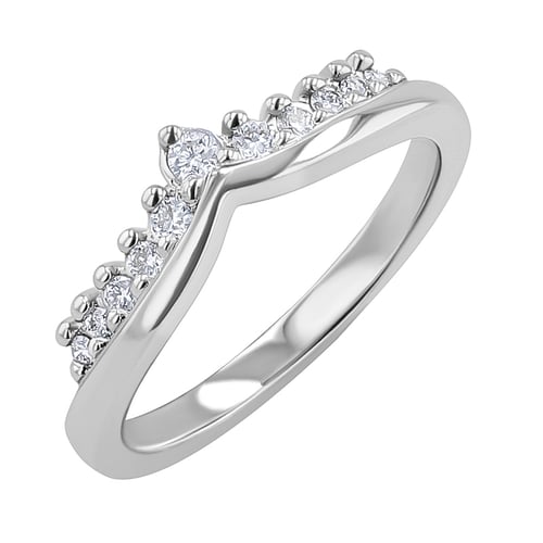 Ring in V-Form mit Diamanten Bethanie