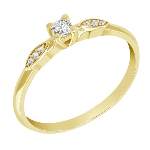 Ring mit seitlichen Diamanten Klemen