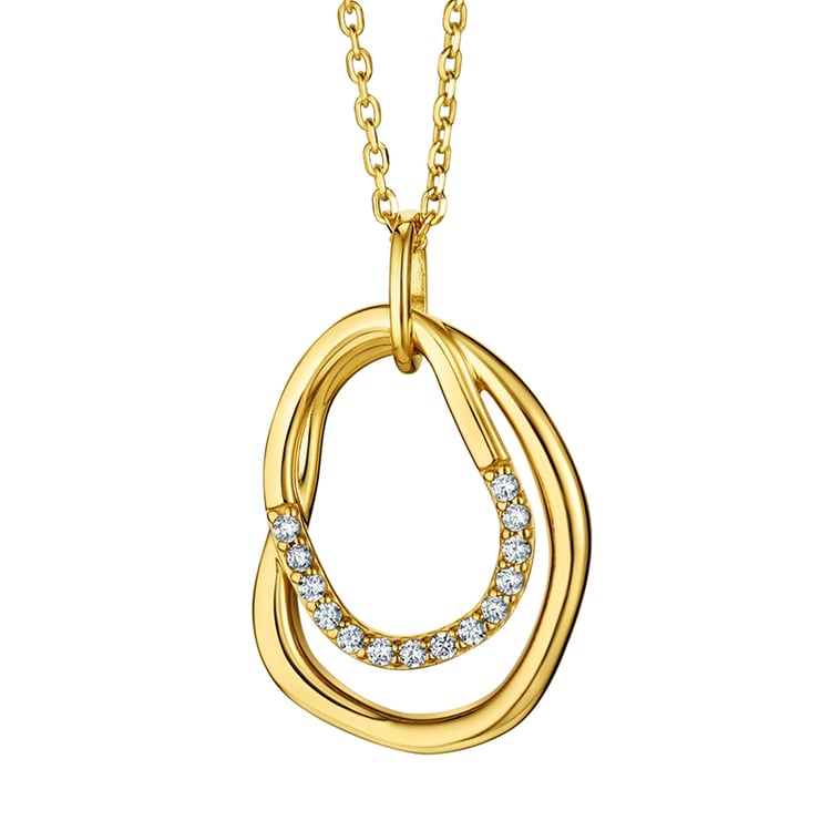 Vergoldeter Anhänger mit Zirkonen Karter