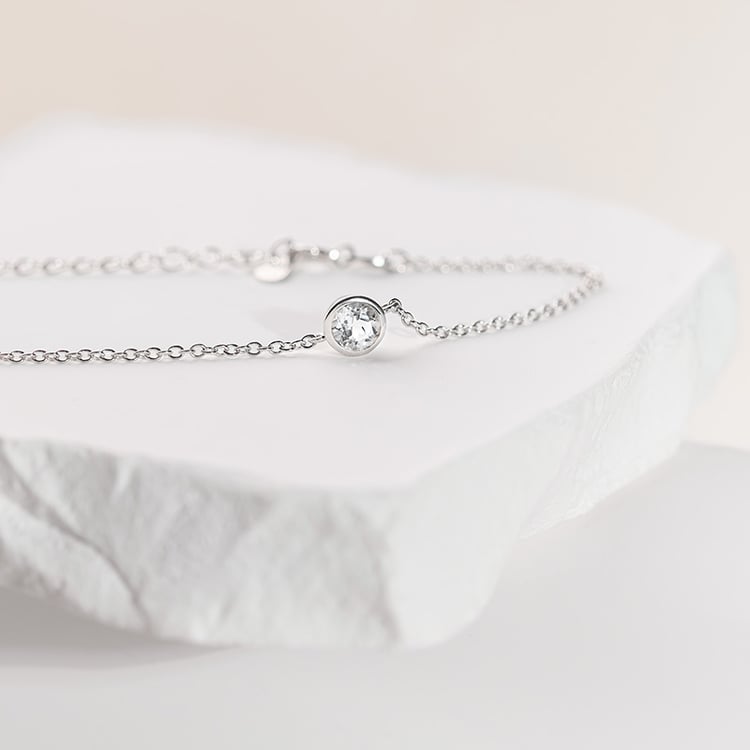 Silbernes Armband mit weißem Topas Arleth 152850