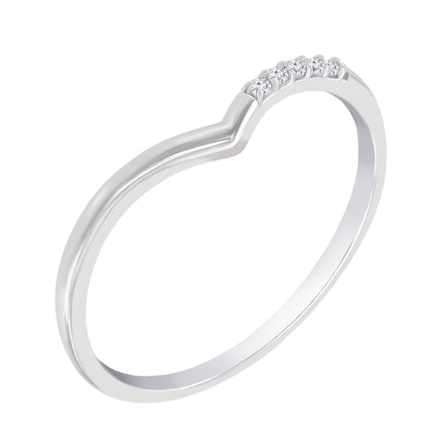 Eheringe aus schmalem Ring in V-Form und breitem flachen Ring Wade