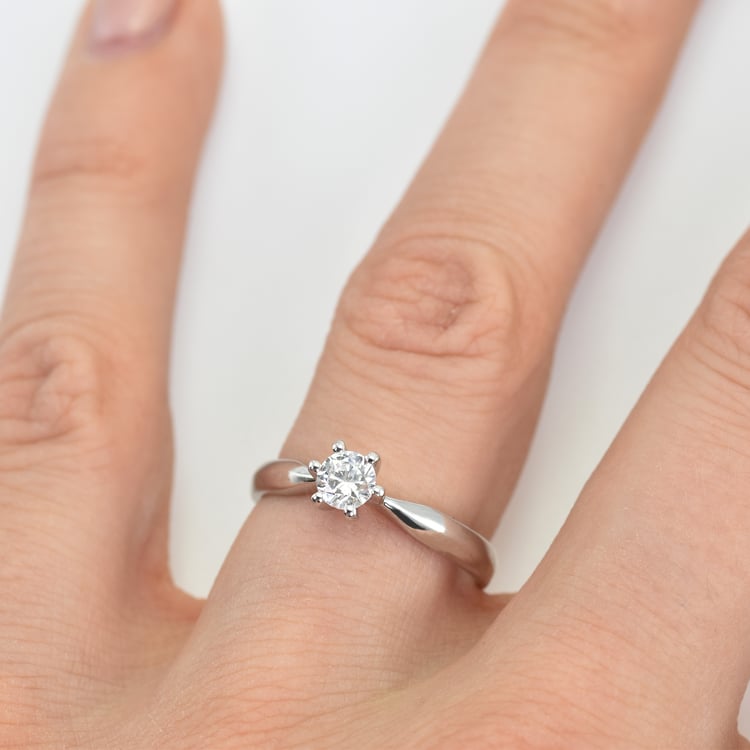 Verlobungsring aus Gold mit 0.4ct IGI-zertifiziertem Diamanten Iravan 166118