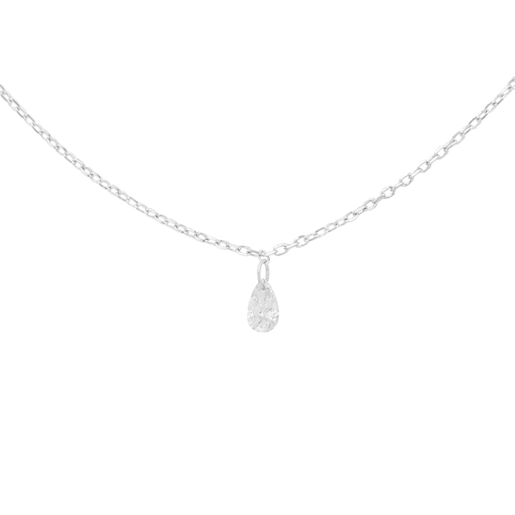 Einfache Halskette mit einem Diamanten Matas