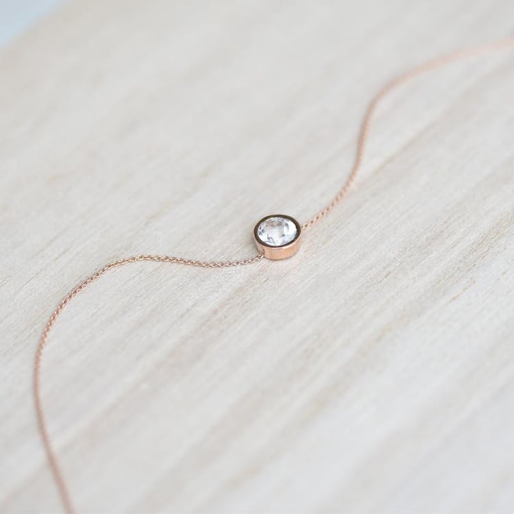 Goldenes Armband mit weißem Topas Arleth 34191