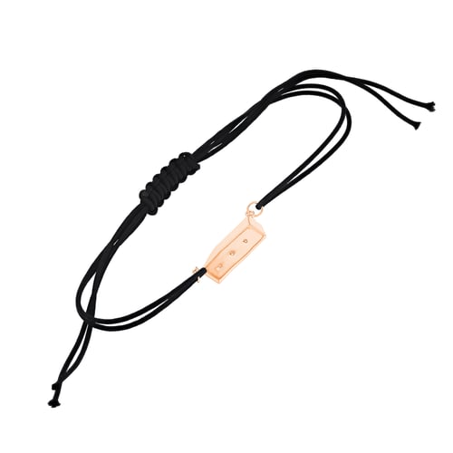 Silbernes Schnurarmband Der Kleine Prinz mit einem Kasten