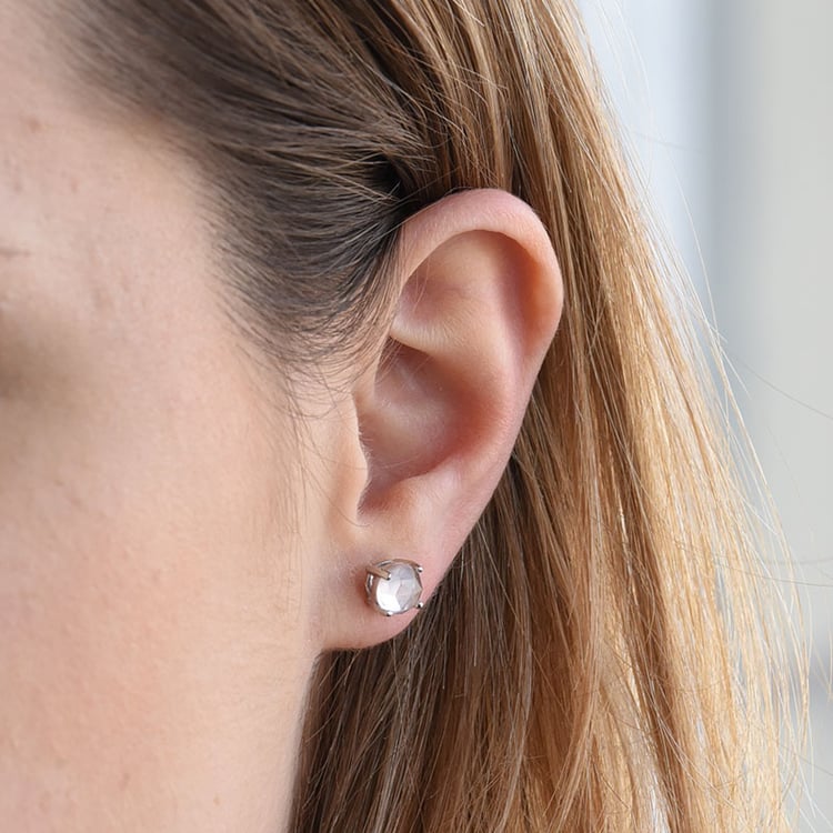 Zarte goldene Ohrringe mit Rosenquartzen Bernice 79943