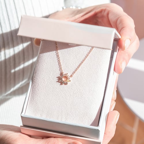 Kette mit Diamanten-Sonne Caibre