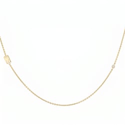 Goldene Halskette mit einem Buchstaben M und Lab Grown Diamanten Linas