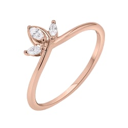 Ring in V-Form mit Marquise Diamanten Riori