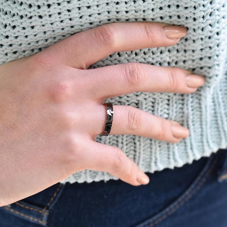 Trauringe aus Gold mit schwarzem Ruthenium Jamone 39438