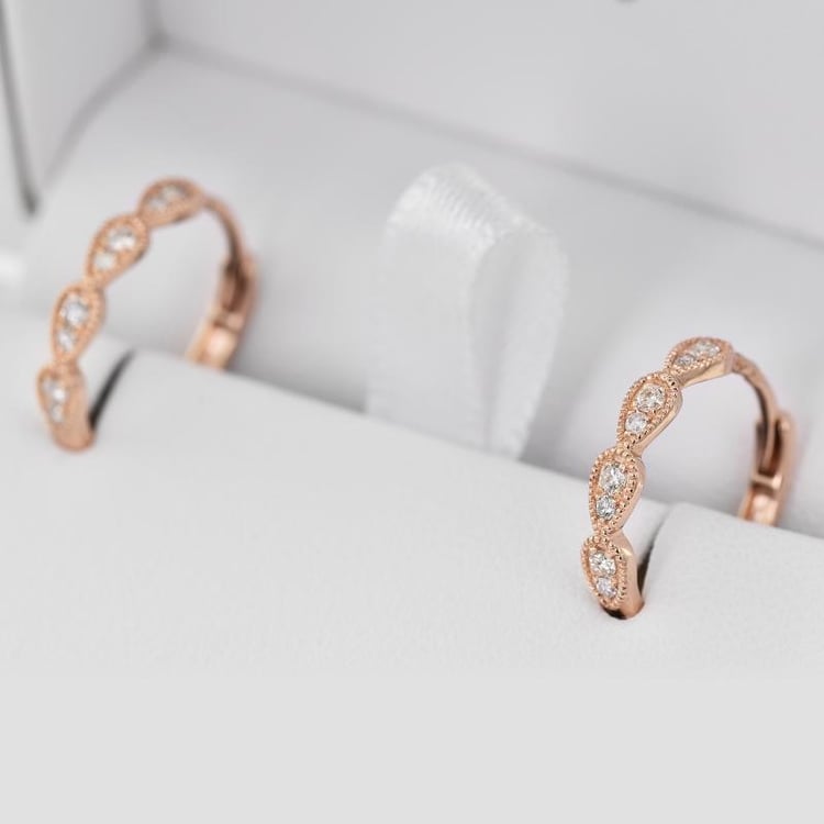 Creolen mit runden Diamanten verziert Venetia 36197